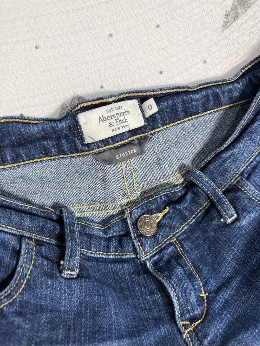Abercrombie & Fitch Dark Blue Denim Women's Shorts - Picture 2 of 4